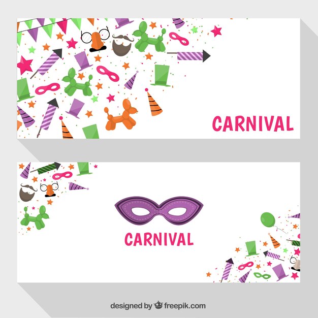 Free vector carnival banners