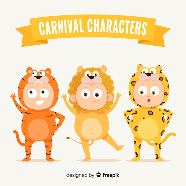 Carnival characters in costume