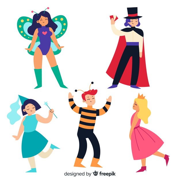 Carnival characters in costume