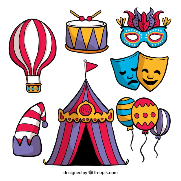 Free Vector carnival elements set