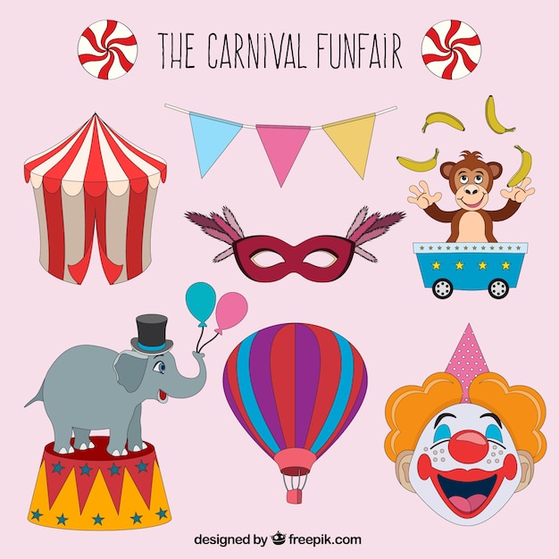 Free Vector the carnival funfair