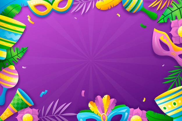 Carnival gradient brazilian carnival background