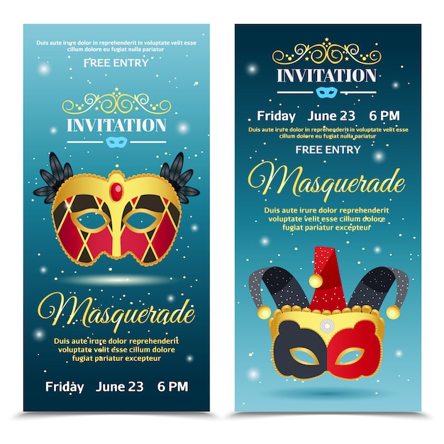 Free vector carnival invitation vertical banners