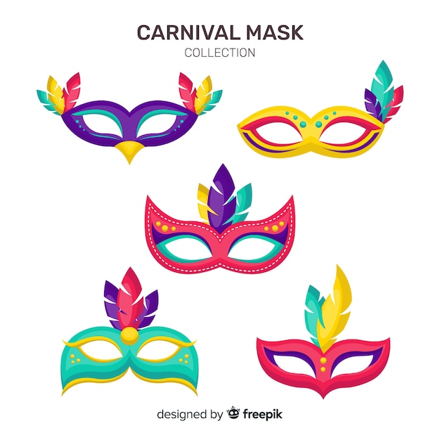 Free Vector carnival mask collection