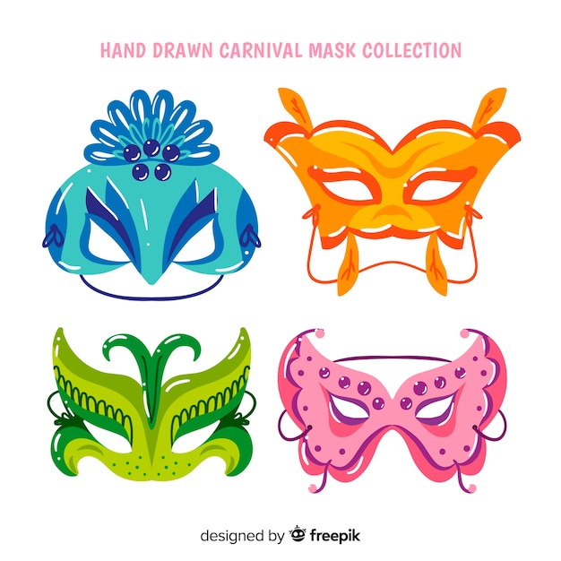 Free Vector carnival mask collection