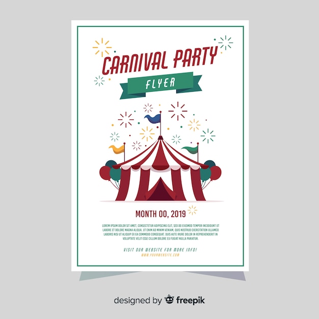 Carnival party flyer template