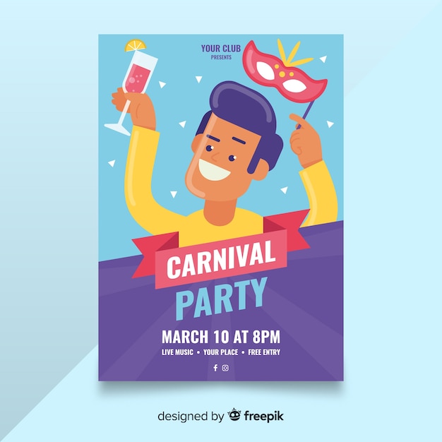 Carnival party flyer template