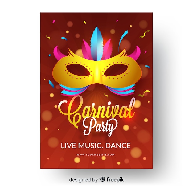 Carnival party poster tempalte