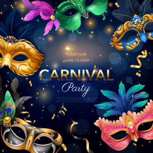 Carnival party poster