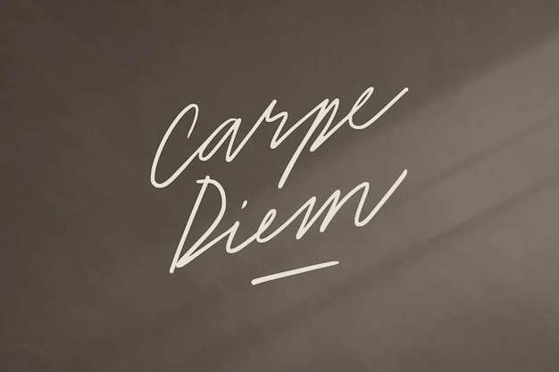 Free Vector carpe diem on a black background vector