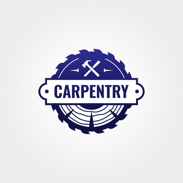 Carpenter logo design template