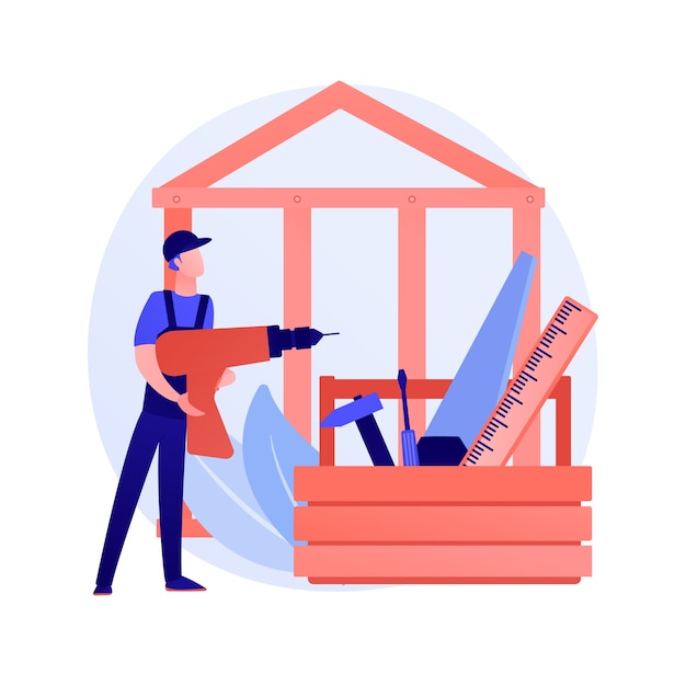 Free Vector carpenter services abstract concept