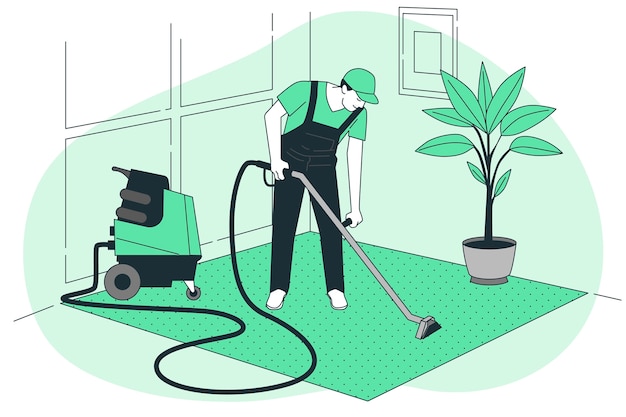 Free Vector carpet cleaning concept illustration