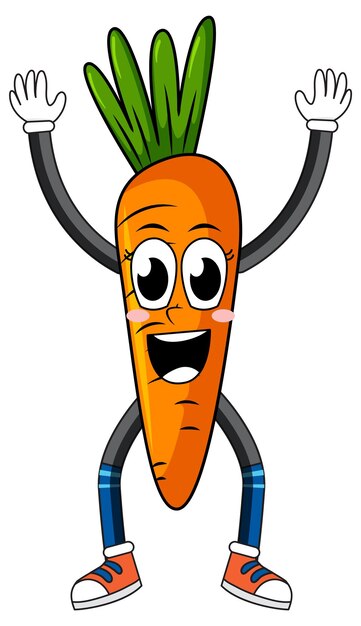 Carrot with arms and legs