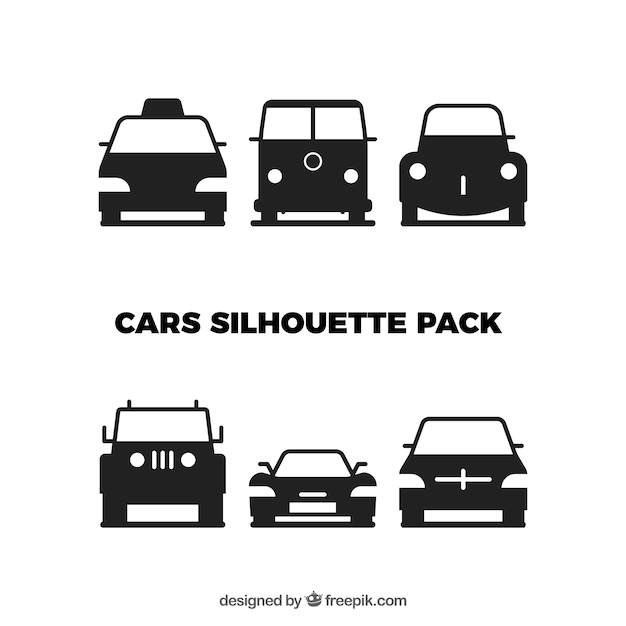 Free Vector cars silhouette pack