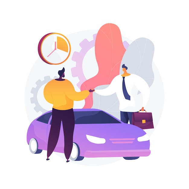 Carsharing service abstract concept illustration