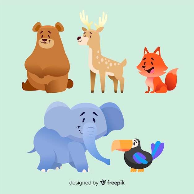 Free Vector cartoon animal collection design