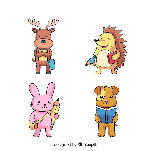 Cartoon animals collection design