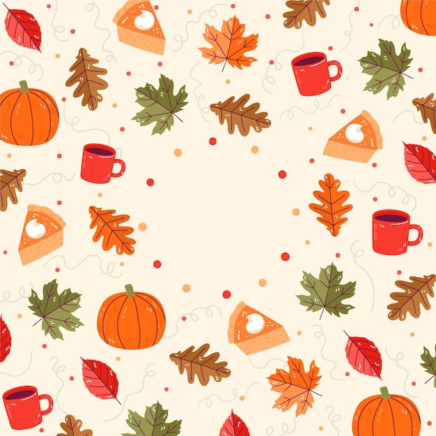 Cartoon autumn background