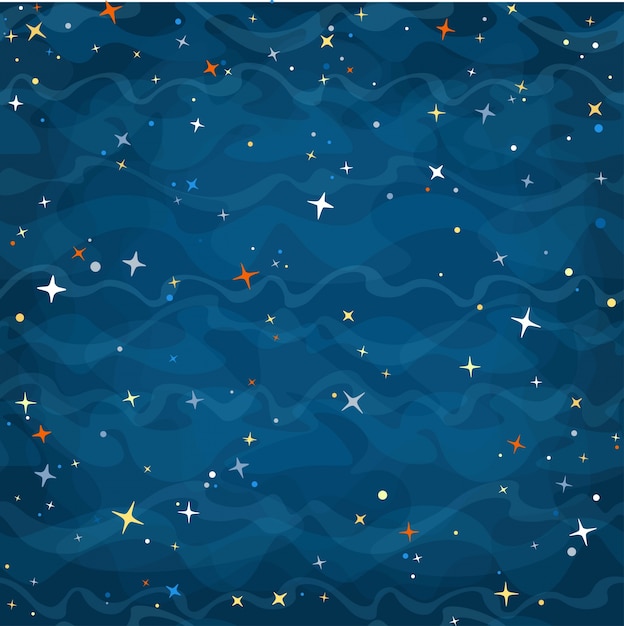 Cartoon background with stars