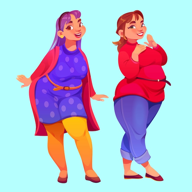 Free Vector cartoon body positive illustration