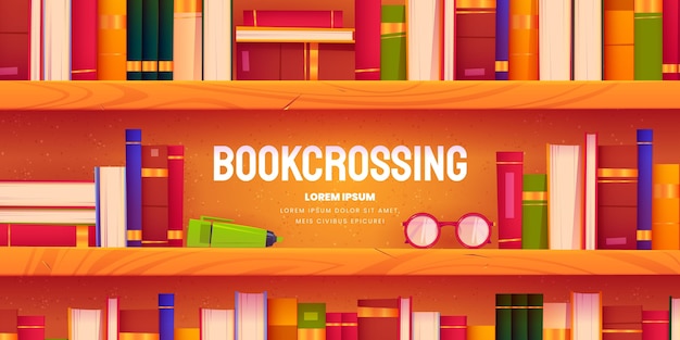 Cartoon bookcrossing background