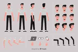 Free vector cartoon boy character template