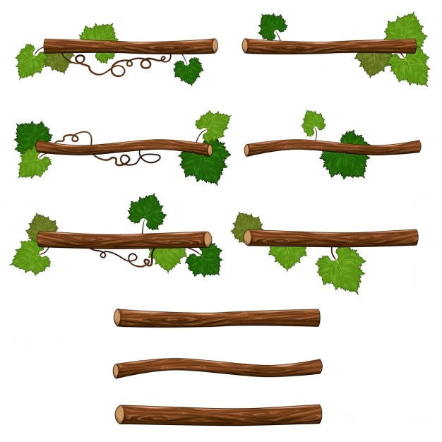 Free vector cartoon branches