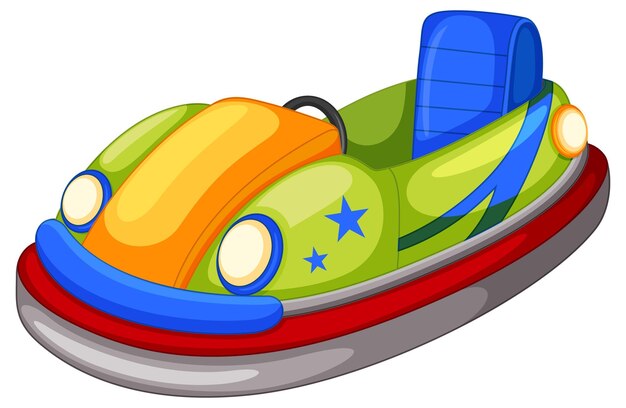 Free Vector cartoon bumper car on white background