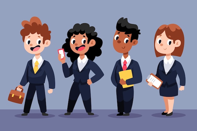 Free Vector cartoon business people collection