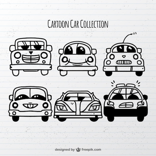 Free Vector cartoon car set