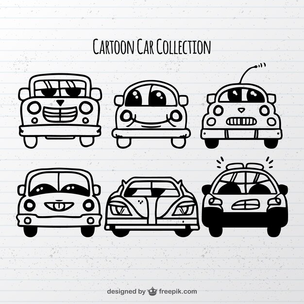 Free Vector cartoon car set