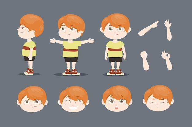 Cartoon character animation frames