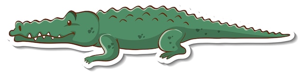 Free vector cartoon character of a crocodile sticker