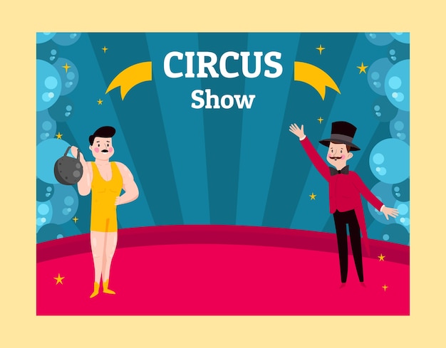 Cartoon circus show photocall