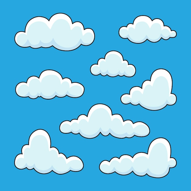 Free Vector cartoon cloud  collection