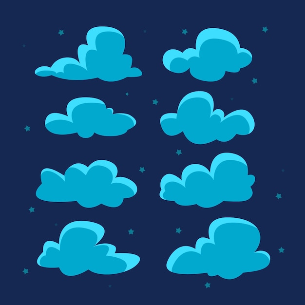 Free Vector cartoon cloud collection