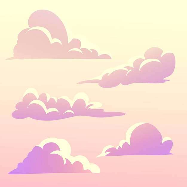 Cartoon cloud collection