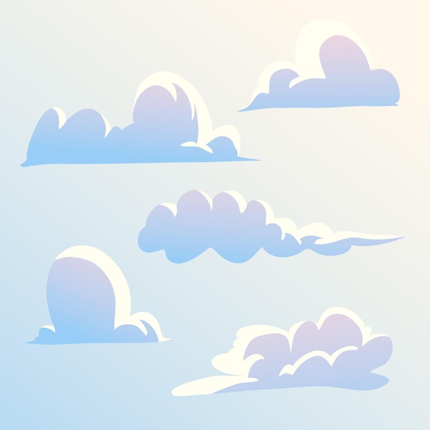 Free Vector cartoon cloud collection