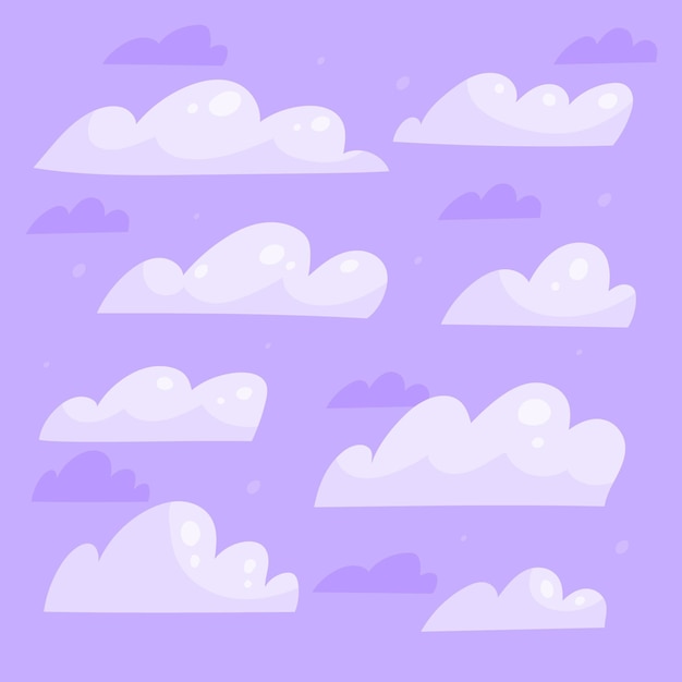 Free Vector cartoon clouds collection