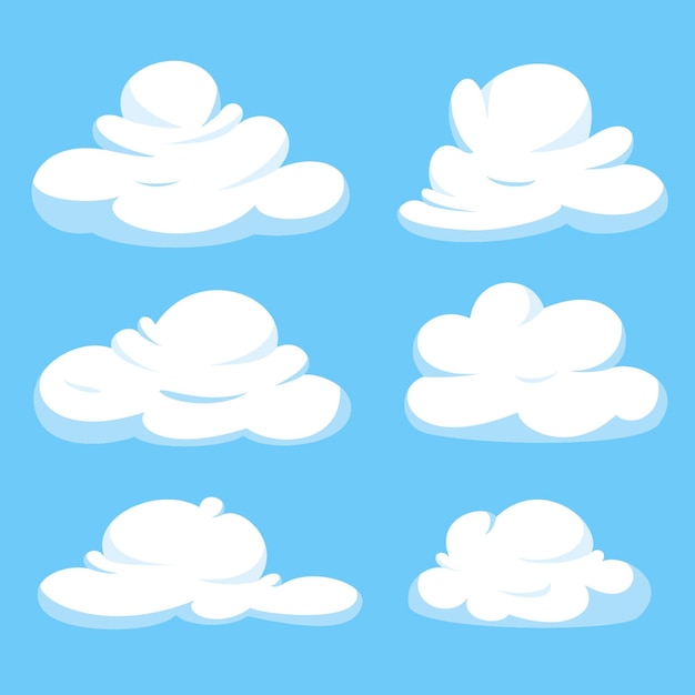 Cartoon clouds collection