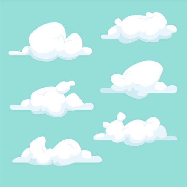 Cartoon clouds collection