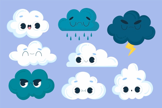 Cartoon clouds collection