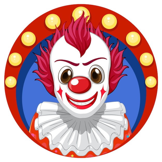 Free Vector cartoon clown with red nose