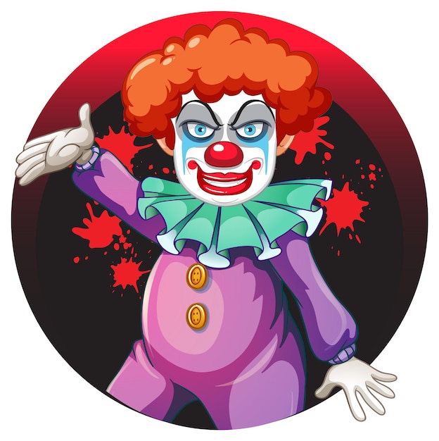 Free Vector cartoon clown with red nose