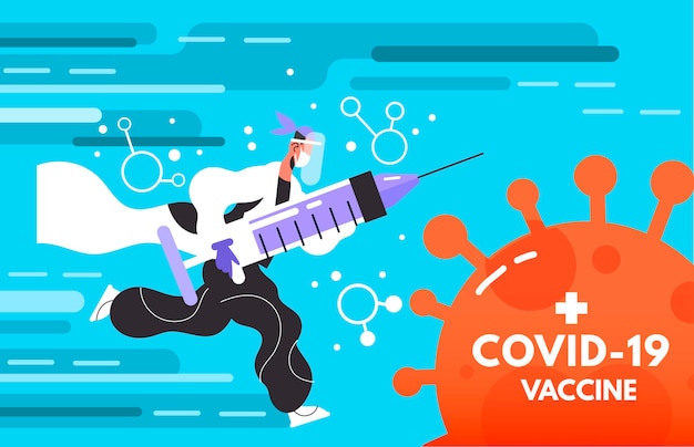 Free Vector cartoon coronavirus vaccine background