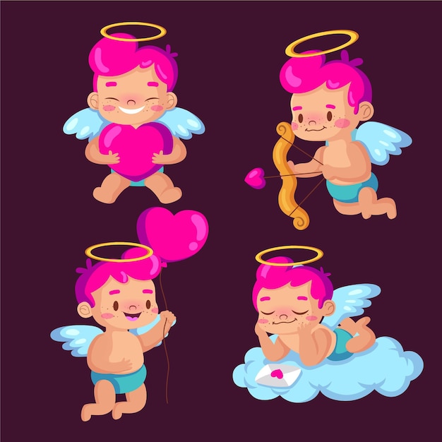 Cartoon cupid character collection