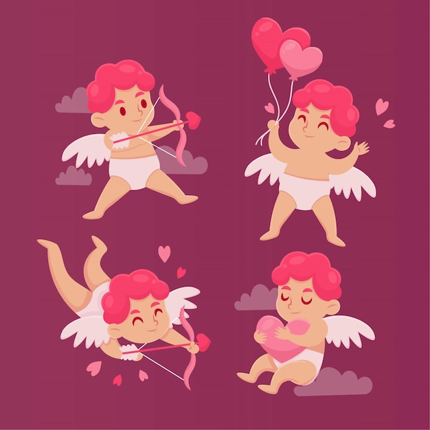 Cartoon cupid character collection