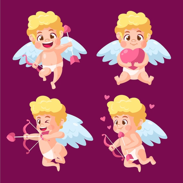 Cartoon cupid character collection