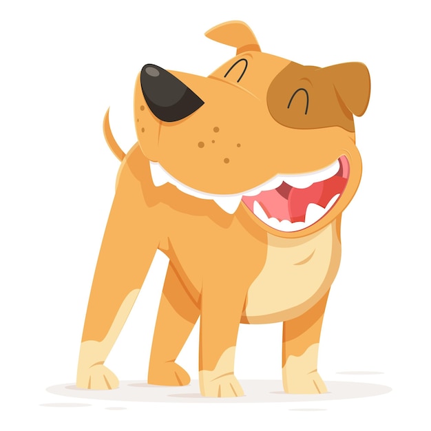 Free Vector cartoon cute pitbull illustration